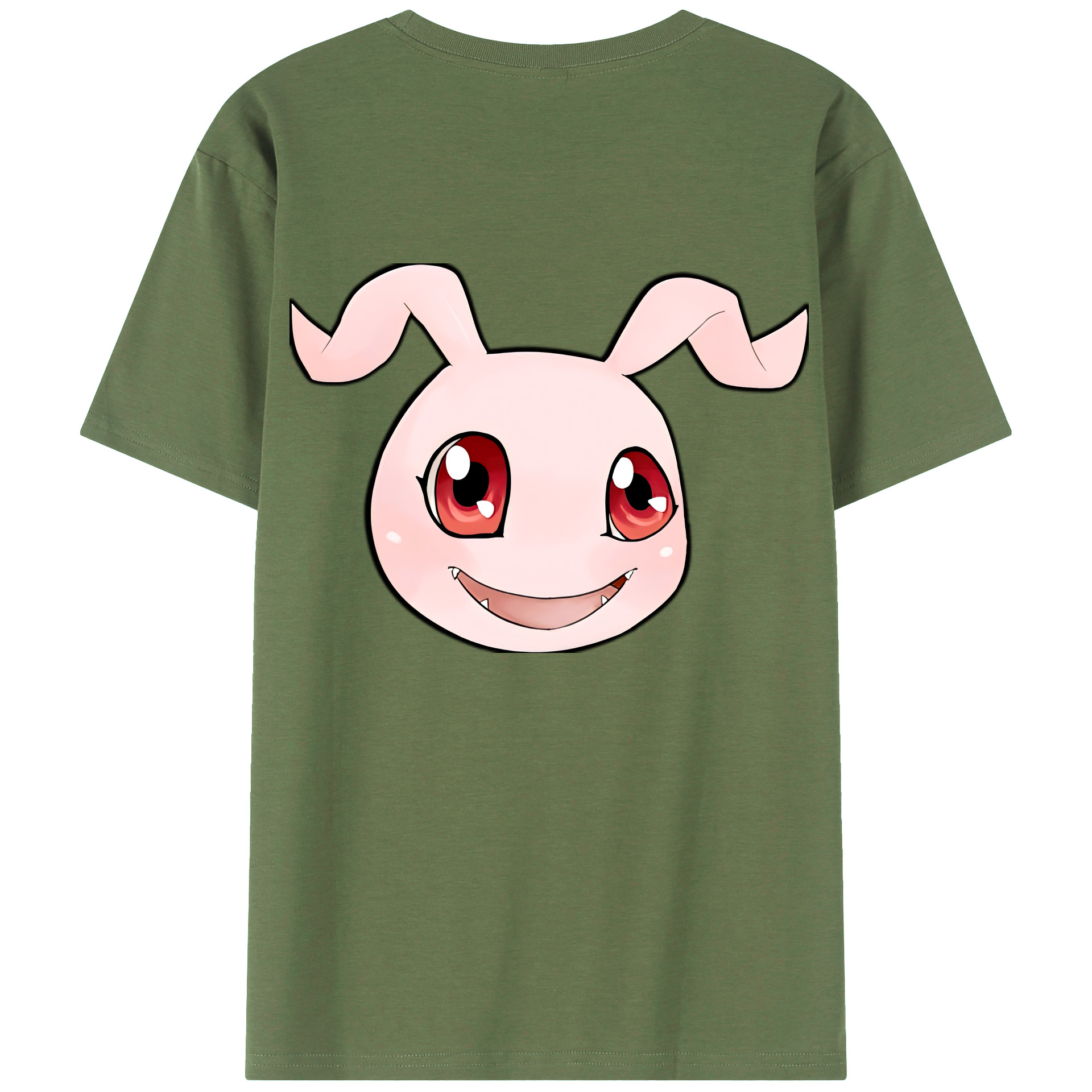 （画像用） Digimon デジタルモンスター/デジモン 綿100％ メンズ半袖Tシャツ（バックプリント） 通気性